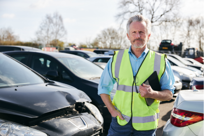 parking lot attendee in parking lot