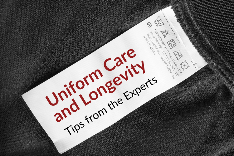 Clothing tag with uniform care tips