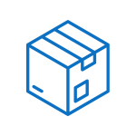 Shipping box distribution icon