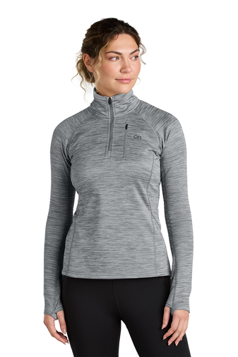 Outdoor Research® Women's Tech Grid 1/4-Zip Fleece in gray
