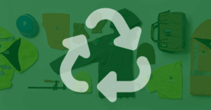 PPE and branded uniforms prepared for secure textile recycling